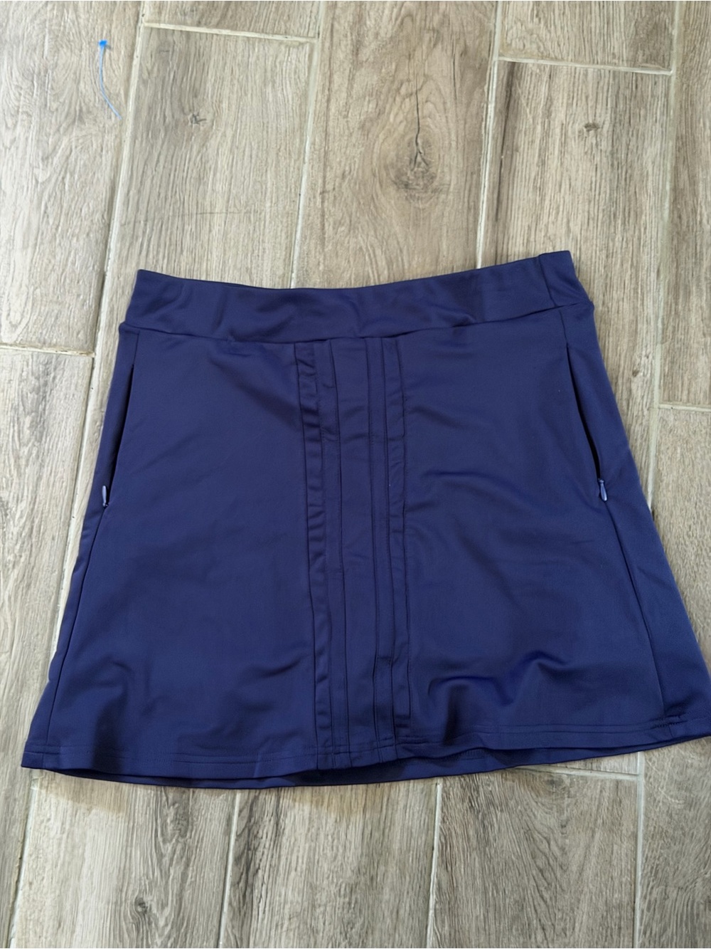 Women's Navy Pleated Active Mini Skirt